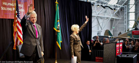 Senator Patty Murray, President Bill Clinton Get Out the Vote Rally,Everett, WAのeditorial素材