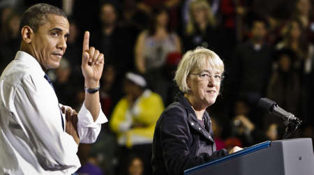 President Obama and Senator Patty Murray Get Out the Vote Rally, University of Washington, Seattle, Washington,10/21/2010のeditorial素材