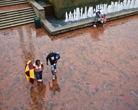 Fountain Plaza at the Atlanta, GA Underground.のeditorial素材