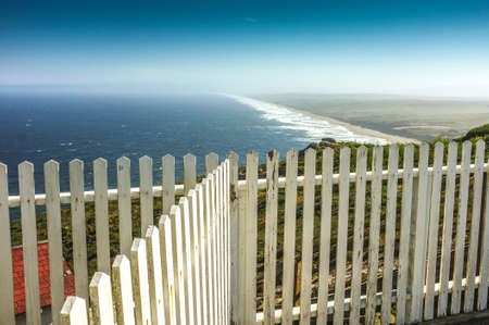 Point Reyes National Seashore,CA,picket fenceの写真素材