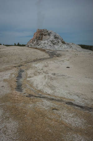 Yellowstone Geyser Coneの写真素材