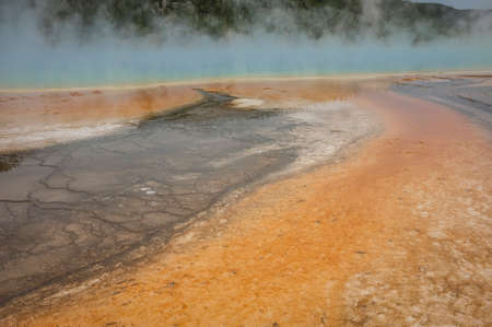 Venting thermals Yellowstone Parkの写真素材