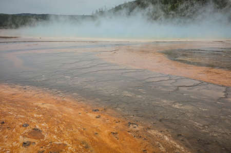 Yellowstone hot springs and ventsの写真素材
