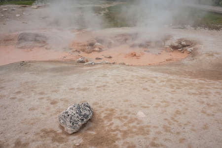 Bubbling Mud Pit Yellowstone National Parkの写真素材