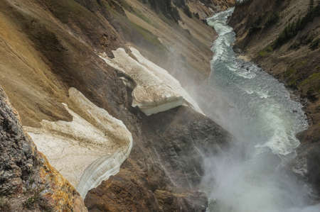 Yellowstone river canyonの写真素材