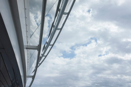 cruise ship reflectionsの写真素材