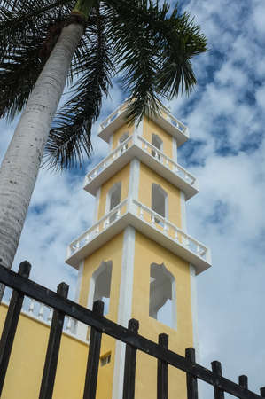 church tower cozumel mexicoの写真素材