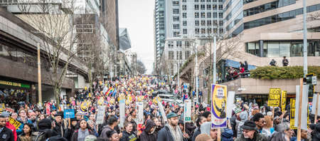 Martin Luther King, Jr. Day parade,January 16, 2017, Seattle, Washingtonのeditorial素材