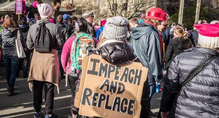 Womxn's March Seattle, January 21, 2017, Seattle, Washington.のeditorial素材