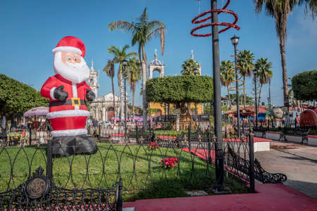 San Blas, Mexico Plaza Santa.のeditorial素材