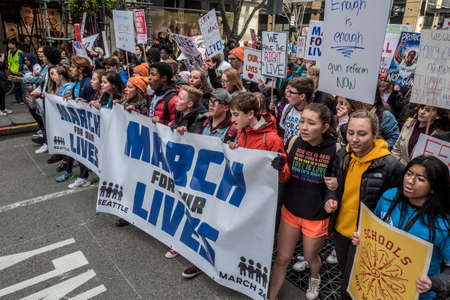 March for Our Lives, Seattle, 2018のeditorial素材