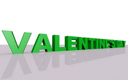 Digital illustration of valentines day in greenの写真素材
