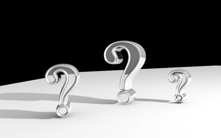3d render with high resolution question mark	の写真素材