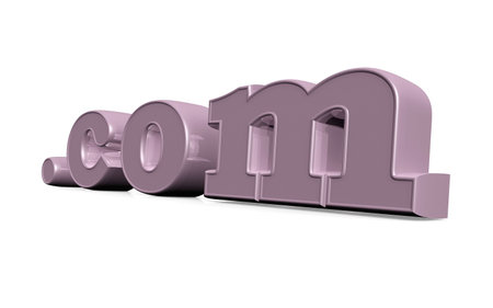 3d dot com rendered high  resolution   text white backgroundの写真素材