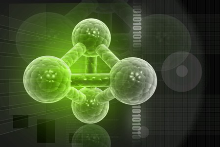 Science abstract background, molecular structure in 3dの写真素材