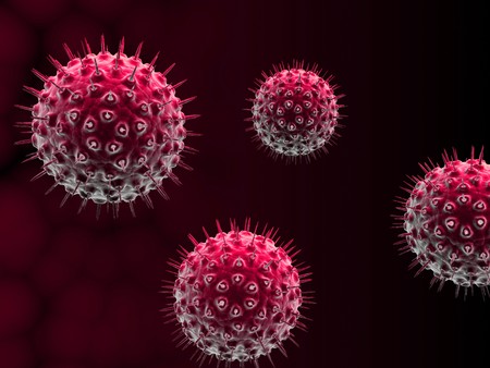 Digital illustration of MICROBES ET BACTERIAS in 3d on digital backgroundの写真素材