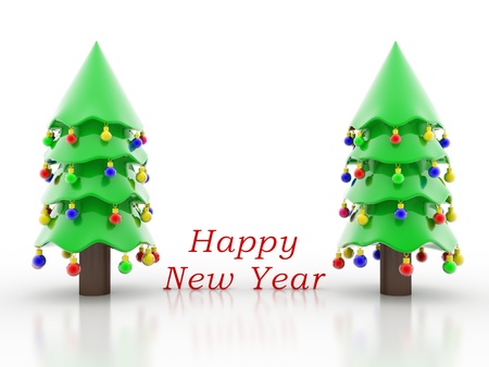 Christmas tree. 3d illustrationの写真素材
