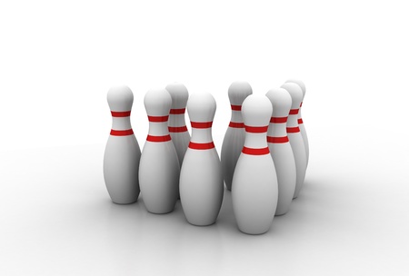 bowling pins. 3dの写真素材