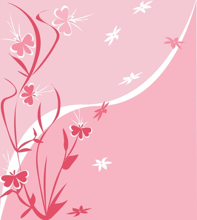 Abstract Floral Backgroundのイラスト素材