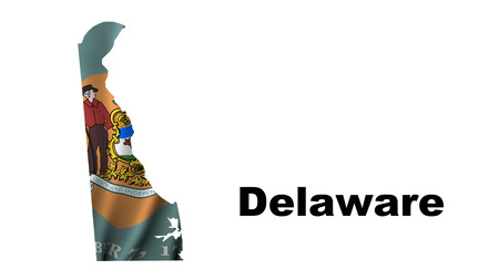Delaware flag mapの写真素材