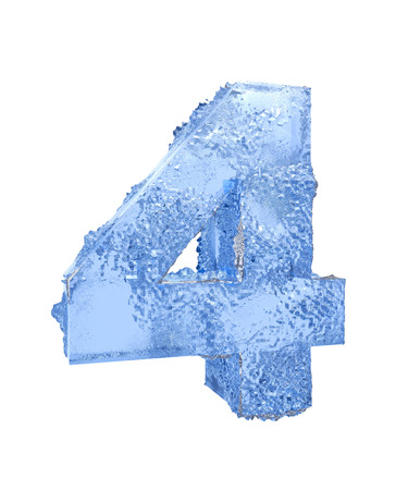 Icy number Fourの写真素材