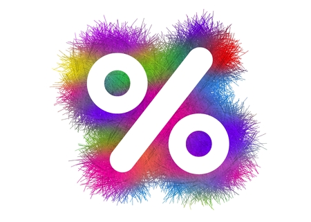 Colorful Percent Symbolの写真素材