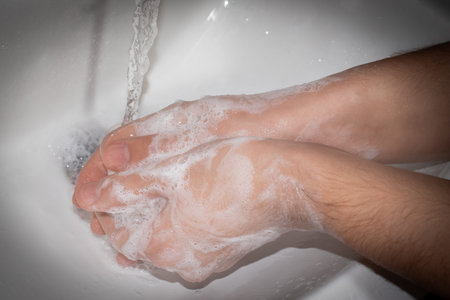 Adolescent hand washing - antivirus preventive