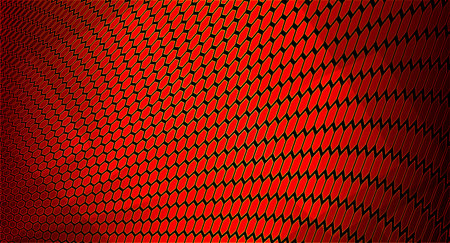 Red color hexagon shapes texture vector illustration pattern background. Abstract vector illustrated background glowing texture decoration with hexagon colorful shapesのイラスト素材
