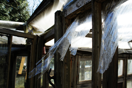 The destroyed houseの写真素材