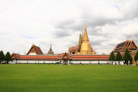The landscape of Wat phra kaew, Bangkok, Thailandの写真素材