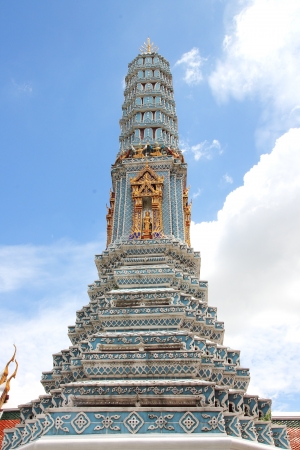 The pagoda in Grand Palace Wat Phra Kaew Bangkok, Thailandの写真素材