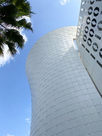 Orlando, FL/USA-4/10/20:  The exterior of the Town Center at Laureate Park at Lake Nona in Orlando, Florida.のeditorial素材