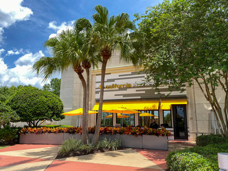 Orlando, FL/USA-7/4/20: The exterior of a California Pizza Kitchen restaurant at the Millenia mall...