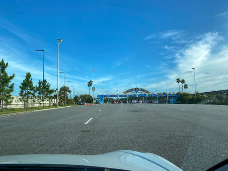 Orlando,FL/USA-7/25/20: The entrance to Magic Kingdom in Walt Disney World Resorts in Orlando, FL.のeditorial素材
