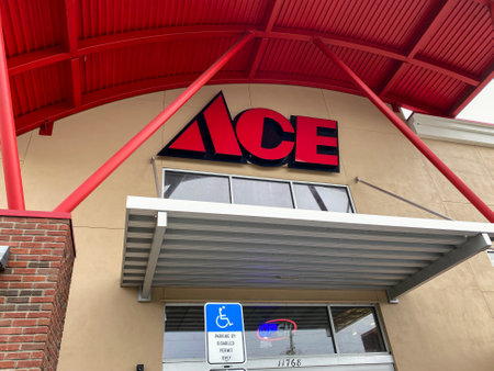Orlando, FL/USA-7/8/20:  The exterior of an Ace Hardware Store in Lake Nona area of Orlando, Florida.のeditorial素材