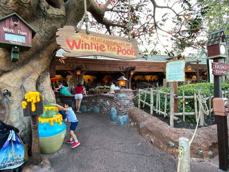 Orlando,FL/USA-1128/19:The entrance to the Winnie the Pooh ride at Magic Kingdom in Walt Disney World in Orlando, FL.のeditorial素材