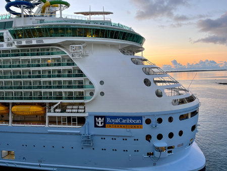 Nassau Bahamas - September 15, 2021: The Royal Caribbean Cruise Ship Freedom of the Seas in Nassau,...