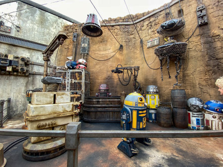 Orlando, FL USA-November 27, 2019:  The Star Wars androids on display in Hollywood Studios in Orlando, Florida.のeditorial素材