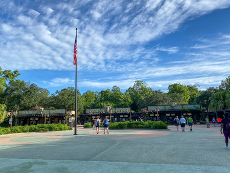 orlando, FL USA -July 18,, 2020: The entrance to Animal Kingdom at  Walt Disney World  in Orlando, Florida.のeditorial素材