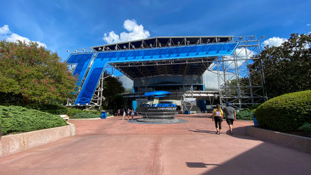 Orlando, FL USA-  August 3, 2020: The Test Track ride EPCOT  in Walt Disney World in Orlando,...