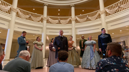 Orlando, FL USA- October 2, 2019: The Voices of Liberty at the American Adventure in the World Showcase at EPCOT in Walt Disney World in Orlando, Florida.のeditorial素材