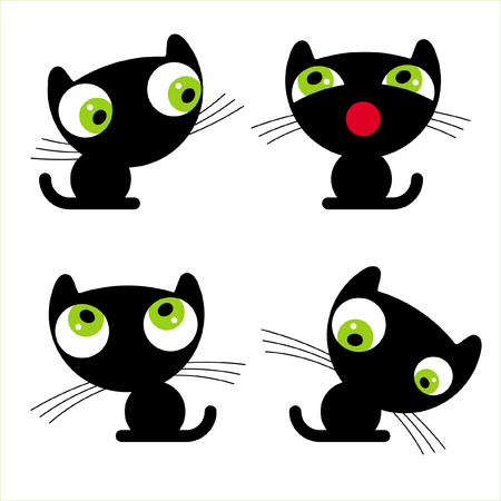 Black cats illustration.のイラスト素材