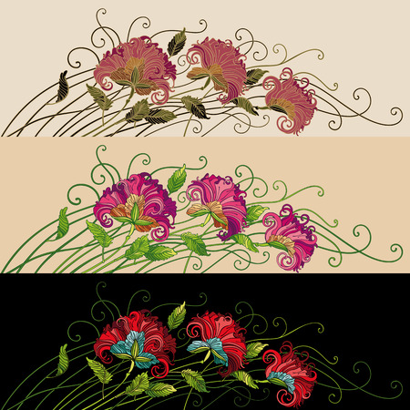 Floral decorative ornamentのイラスト素材