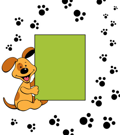 puppy frameのイラスト素材