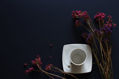 Tea - Hot Drink, Winter, Drinking, flowers, top view, breakfast