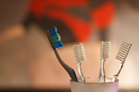 Toothbrush, Dental Equipment, Cut Out, Hygiene, Blueの写真素材