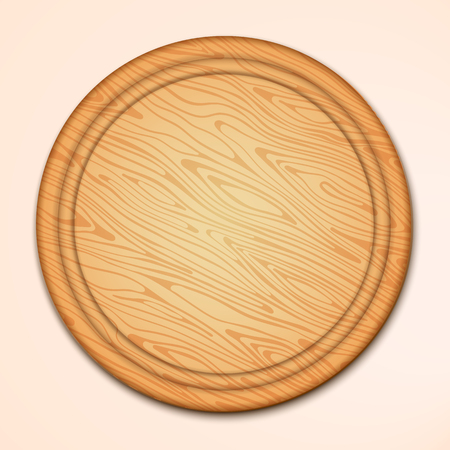 Kitchen cutting board. Wood texture board. Vector illustrationのイラスト素材