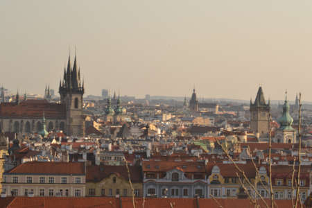 Prague skylineの写真素材