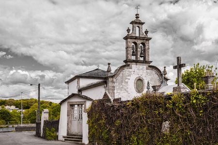 Albeiros church located in Lugo, Galicia, Spainの写真素材