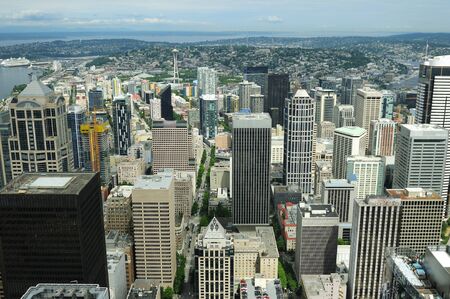 Spectacular View Of Seattle Downtownの写真素材
